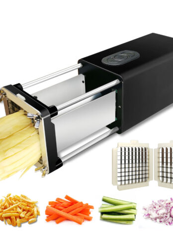 Kitchen Gadget Electric French Fry Cutter With Blades Stainless Steel Vegetable Potato Carrot For Commercial Household