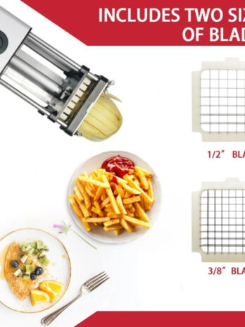 Kitchen Gadget Electric French Fry Cutter With Blades Stainless Steel Vegetable Potato Carrot For Commercial Household